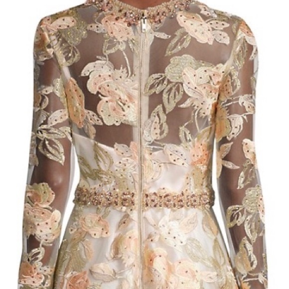 Mac Duggal Dresses Mac Duggal Iridescent Floral Lace Aline Gown